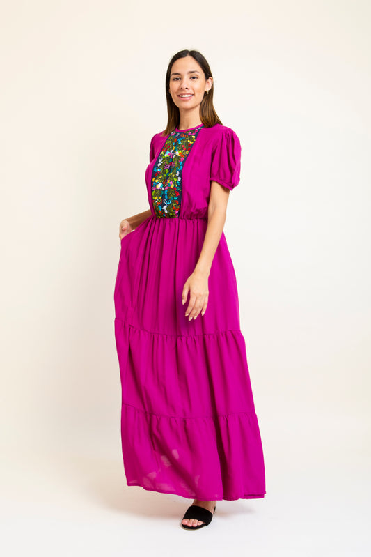 Vestido Artesanal Doralina Manga