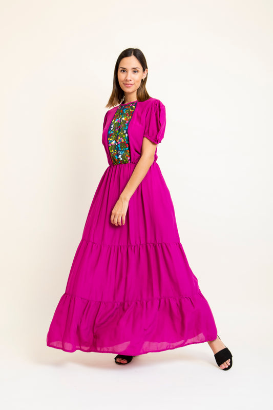 Vestido Artesanal Doralina Manga